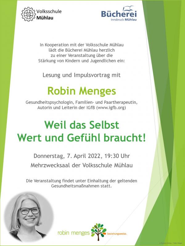 Robin Menges: "Weil das Selbst Wert und Gefühl braucht!"